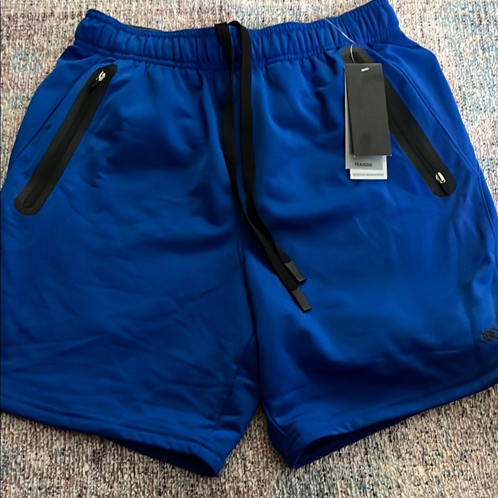 Russell Athletic Blue Performance Shorts with Adjustable Fit